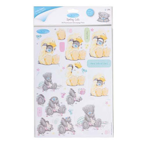 A4 Spring Chic Me to You Bear Pearlescent Decoupage Pack £1.20